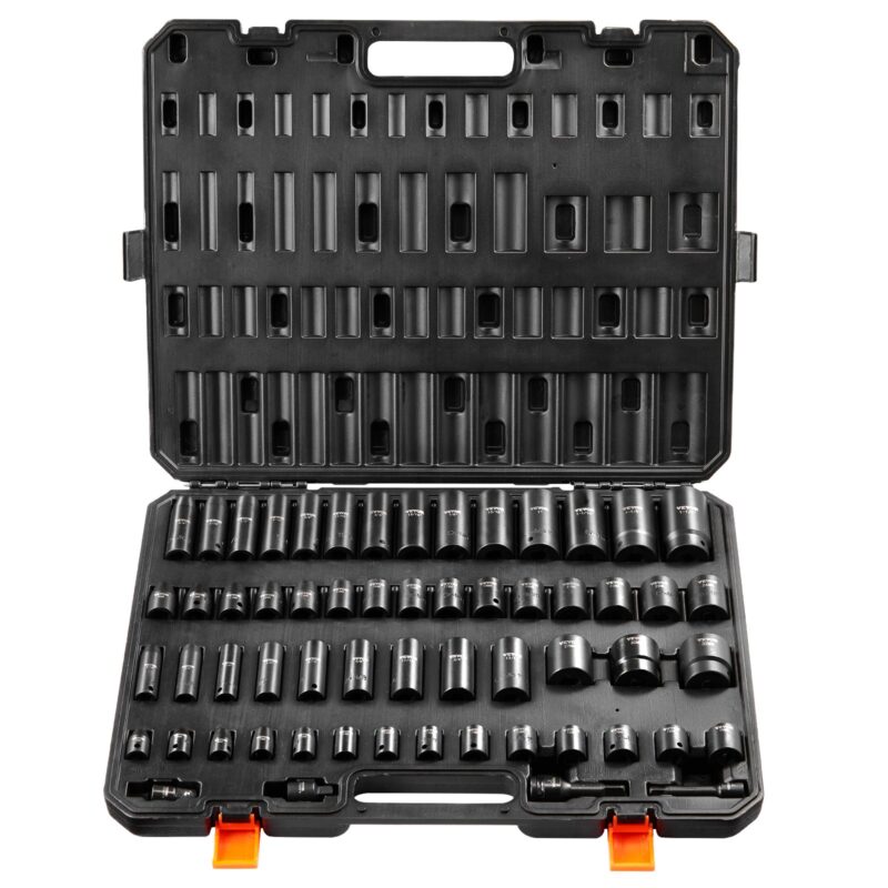9.53 mm & 1.27 cm Drive Impact Socket Set, 9,53 mm, 1,27 cm, 59 tk