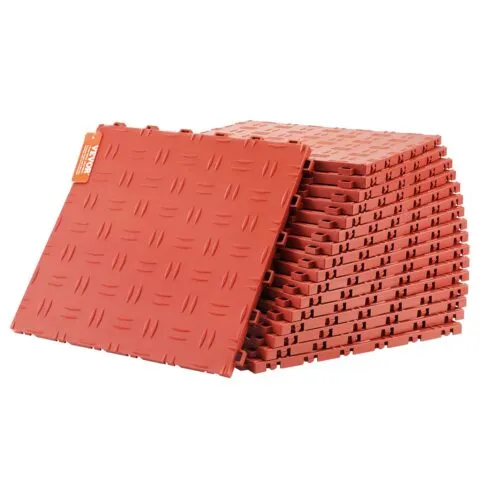 VEVOR Garaažiplaadid omavahel ühendatavad, 30,5 x 30,5 x 1,35 cm, 25 tk, punane