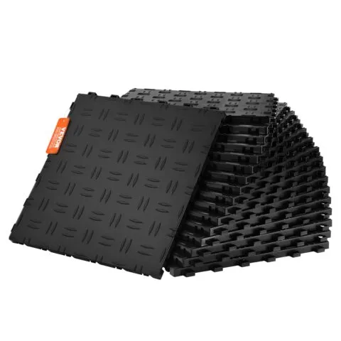 VEVOR Garaažiplaadid omavahel ühendatavad, 30,5 x 30,5 x 1,35 cm, 25 tk, must