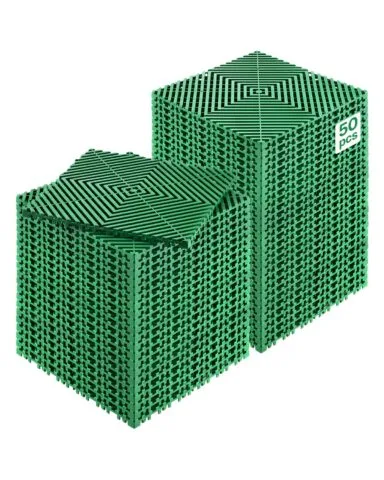 VEVOR Omavahel ühendatav drenaažimatt, 30,5 x 30,5 cm, 50 tk, roheline