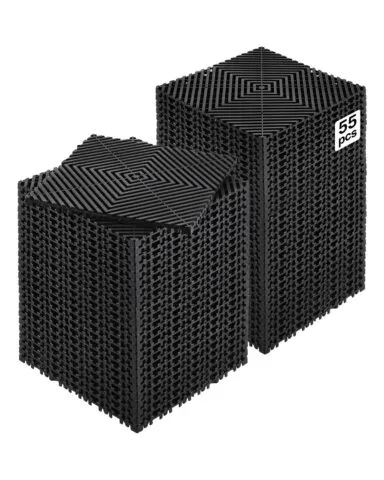 VEVOR Omavahel ühendatav drenaažimatt, 30,5 x 30,5 cm, 55 tk, must
