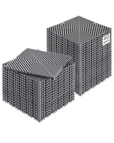 VEVOR Omavahel ühendatav drenaažimatt, 30,5 x 30,5 cm, 40 tk, helehall