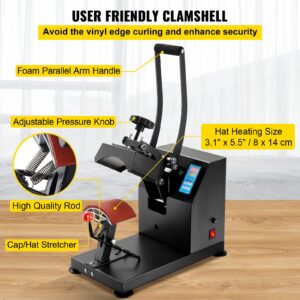 Mütsi kuumpress 14,0 x 8,89 cm kuumpress 600W professionaalne mütsi kuumpress mütside ja — pilt 5