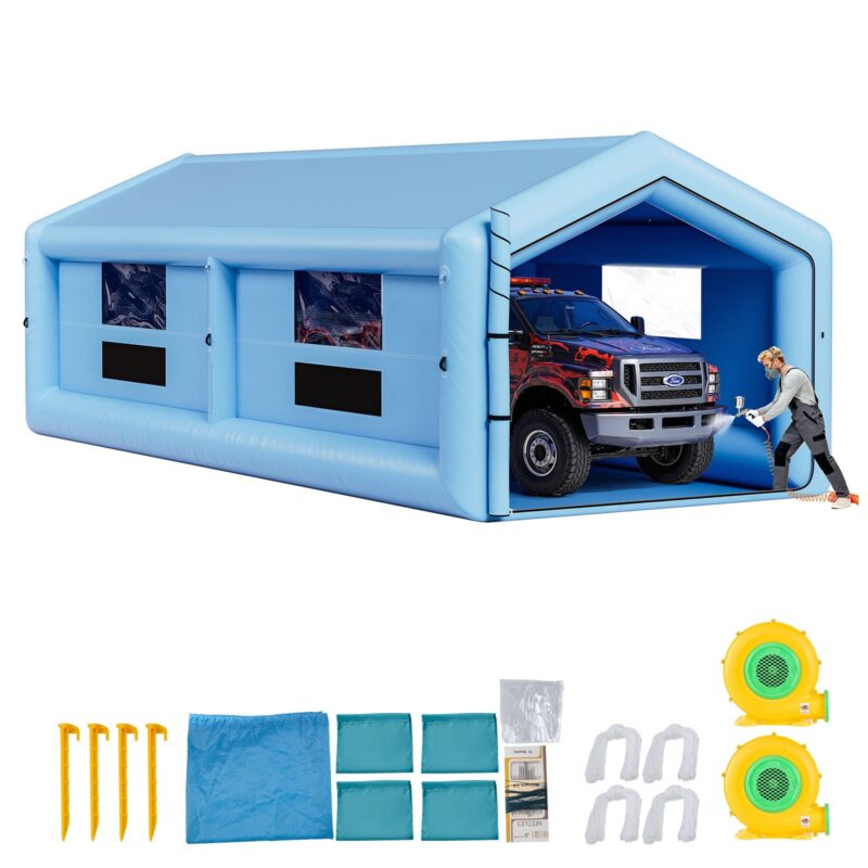 Inflatable Paint Booth, 12 x 5 x 4 m, 950 W