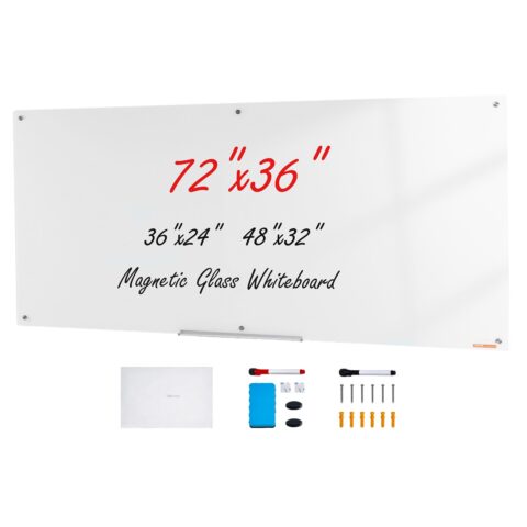 Magnetic Glass Whiteboard, 183 x 91,4 cm, 0,4 mm