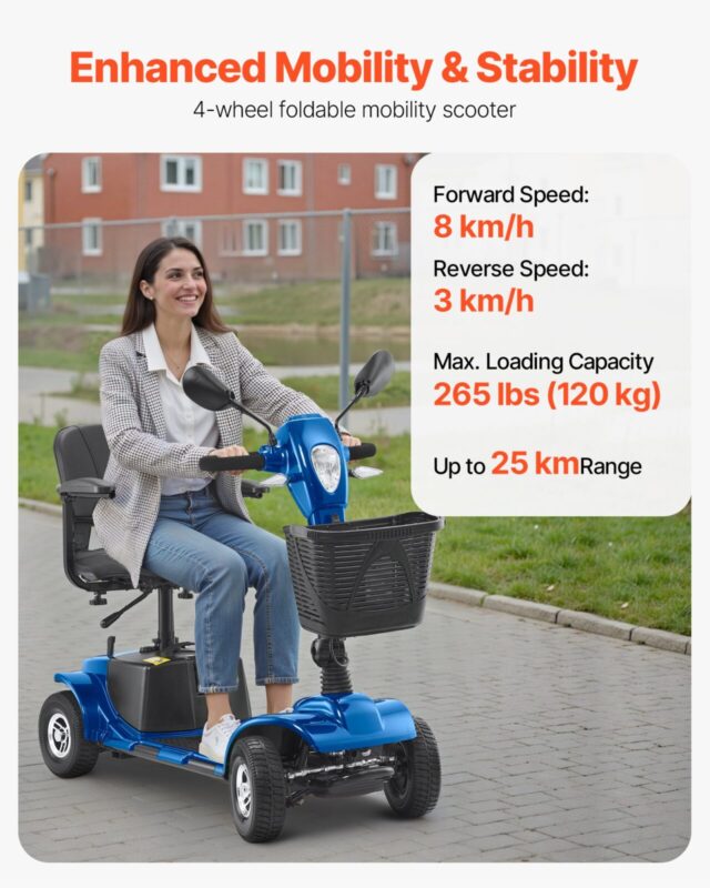 Neljarattaline kokkupandav liikuvussukelter täiskasvanutele ja eakatele, 120 kg