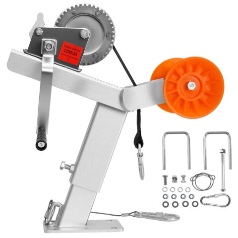 Boat Trailer Winch Stand with Roller, 544 kg, 51 mm, 7,6 m