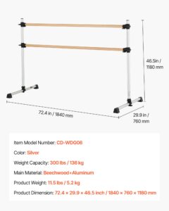 VEVOR Balletitang, 136 kg, 1840×760×1180 mm — pilt 7