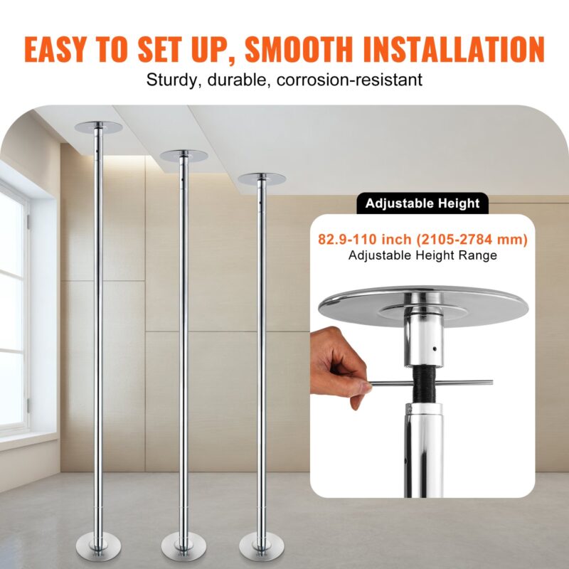 VEVOR Professionaalne tantsupost, 200 kg, 45 mm, 2810×230×230 mm