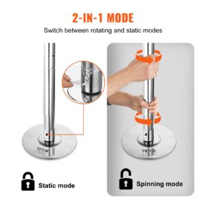 VEVOR Professionaalne tantsupost, 200 kg, 45 mm, 2824×230×230 mm — pilt 3