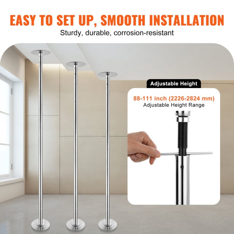 VEVOR Professionaalne tantsupost, 200 kg, 45 mm, 2824×230×230 mm