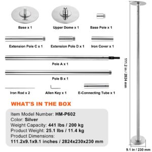 VEVOR Professionaalne tantsupost, 200 kg, 45 mm, 2824×230×230 mm — pilt 7