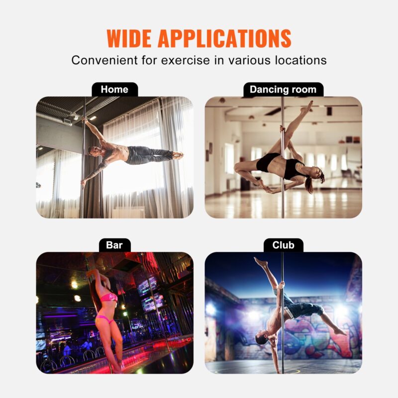 VEVOR Professionaalne tantsupost, 200 kg, 45 mm, 2750×390×390 mm