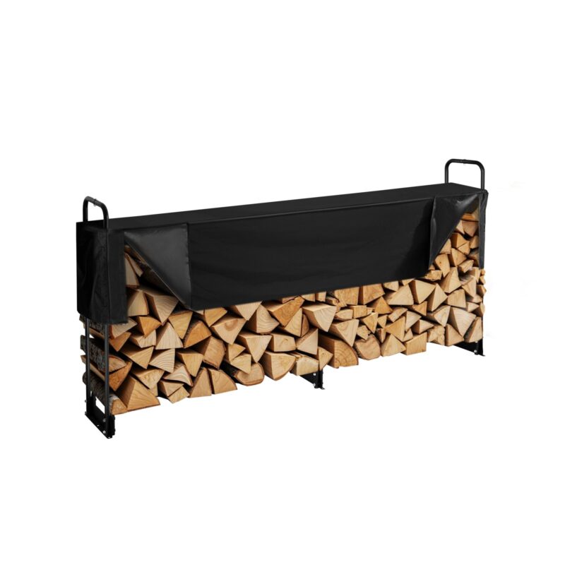 2.4m Outdoor Firewood Rack with Cover, 2,4 m, 244 cm