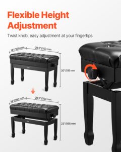 Reguleeritav klaveripink, 181 kg, 750 x 360 x 515 mm — pilt 4
