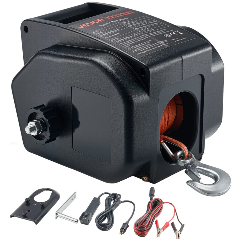 Electric Boat Winch, 300 W, 900 kg