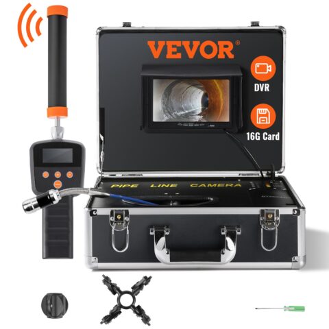 Sewer Camera Pipe Inspection Camera 17.8 cm 1000TVL Camera 30.5m w/Locator 512Hz, 17,8 cm