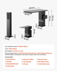 VEVOR Rooma vannisegisti, matt, 220×190×98 mm — pilt 7