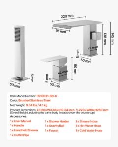 VEVOR Rooma vannisegisti, harjatud, 220×190×98 mm — pilt 7
