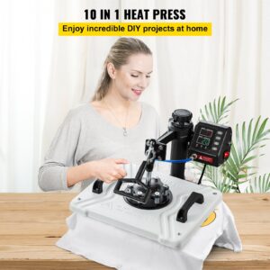 Kuumpress 30,5x38,1 cm 10-ühes kuumpress 1000W kuumpress 360° pöörlemise ja eemale — pilt 2