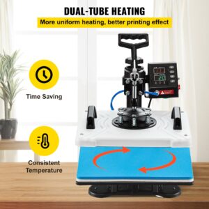 Kuumpress 30,5x38,1 cm 10-ühes kuumpress 1000W kuumpress 360° pöörlemise ja eemale — pilt 4