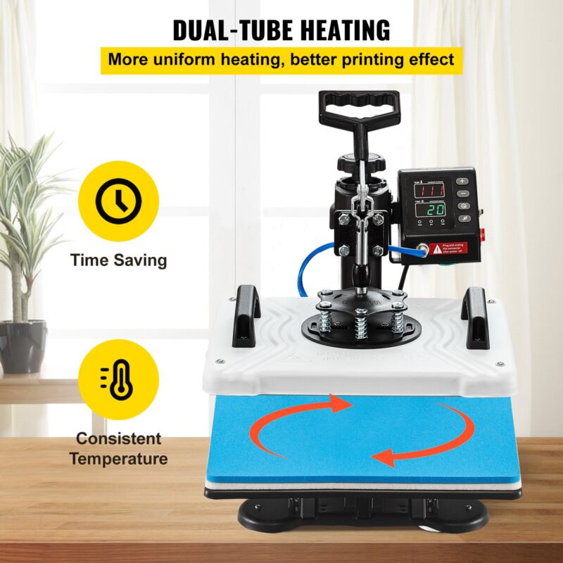 Kuumpress 30,5x38,1 cm 10-ühes kuumpress 1000W kuumpress 360° pöörlemise ja eemale
