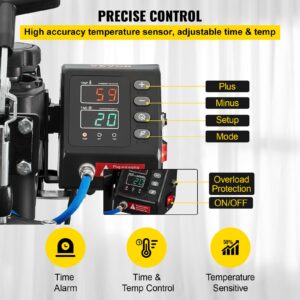 Kuumpress 30,5x38,1 cm 10-ühes kuumpress 1000W kuumpress 360° pöörlemise ja eemale — pilt 5