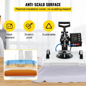 Kuumpress 30,5x38,1 cm 10-ühes kuumpress 1000W kuumpress 360° pöörlemise ja eemale — pilt 7