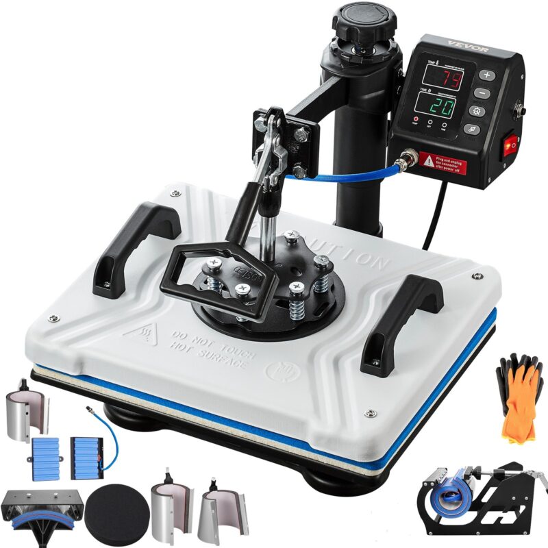 Kuumpress 30,5x38,1 cm 10-ühes kuumpress 1000W kuumpress 360° pöörlemise ja eemale