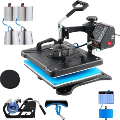 Kuumpress 30,5x38,1 cm 10-ühes kuumpress 1000W kuumpress 360° pöörlemise ja eemale