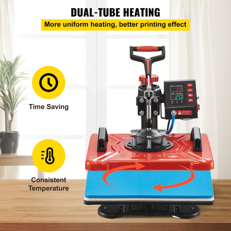 Kuumpress 30,5x38,1 cm 10-ühes kuumpress 1000W kuumpress 360° pöörlemise ja eemale