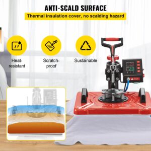 Kuumpress 30,5x38,1 cm 10-ühes kuumpress 1000W kuumpress 360° pöörlemise ja eemale — pilt 7