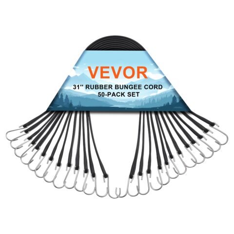 50 Piece Flat Bungee Cord, 19,8 mm, 78,7 cm