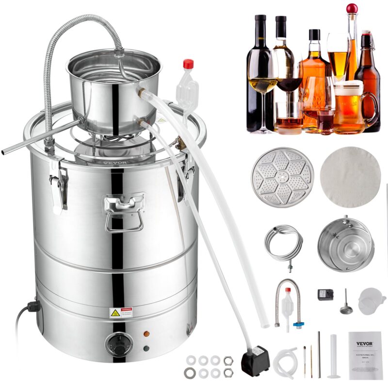 Essential Oil Still Water Distiller 49.2L with Thumper Keg & Water Pump, 49,2 L