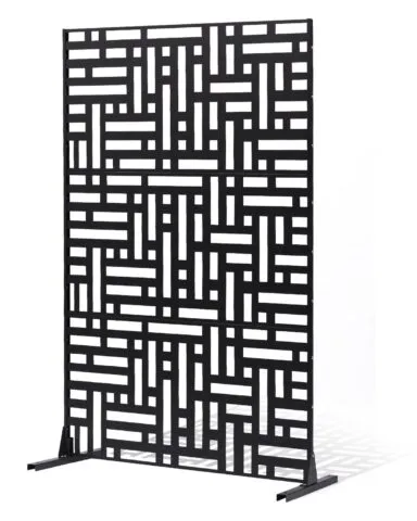 VEVOR Metallist privaatsuspiire, 119 cm, must