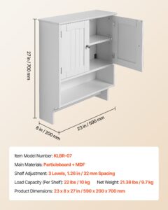 VEVOR Vannitoa seinakapp, 2 uksega, 590×200×700 mm — pilt 7