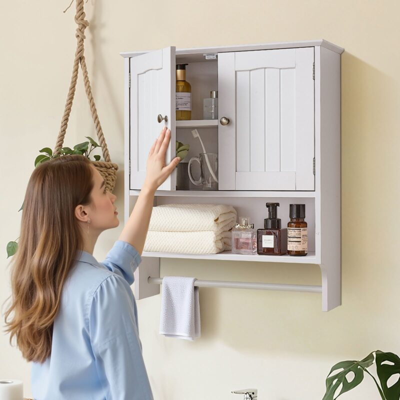 VEVOR Vannitoa seinakapp, 2 uksega, 590×200×700 mm