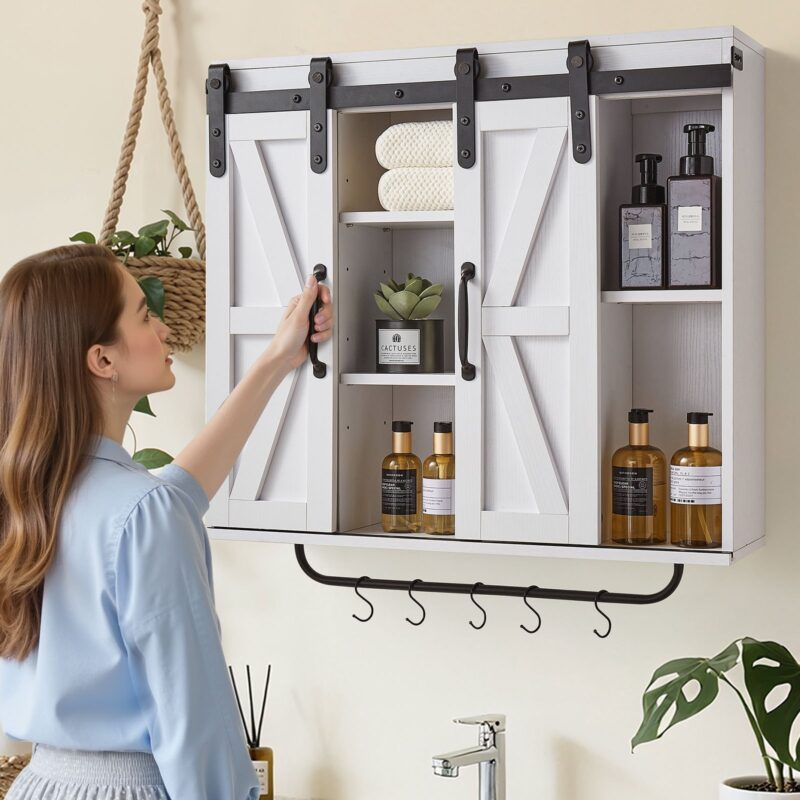 VEVOR Vannitoa seinakapp, 2 uksega, 780×220×775 mm