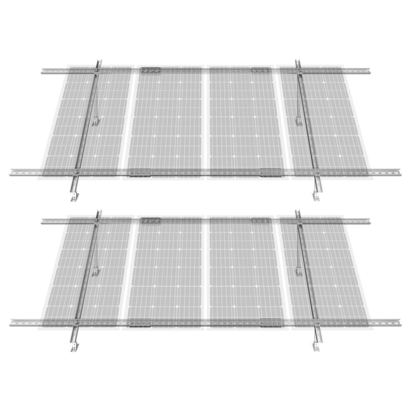 2-Set Solar Panel Mounting Brackets, 150 kg, 74,9 cm, 8 tk