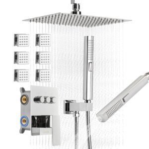 VEVOR Dušisegisti komplekt, 254 mm, kroom — pilt 1