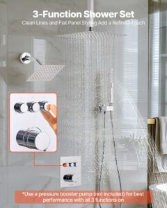 VEVOR Dušisegisti komplekt, 305 mm, kroom, 08 cm — pilt 2