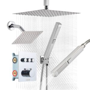 VEVOR Dušisegisti komplekt, 305 mm, kroom, 08 cm — pilt 1