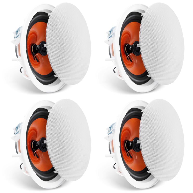 4PCs 20.3 cm Ceiling Speakers 100W Flush Mount Ceiling & in-Wall Speakers, 4 tk, 20,3 cm