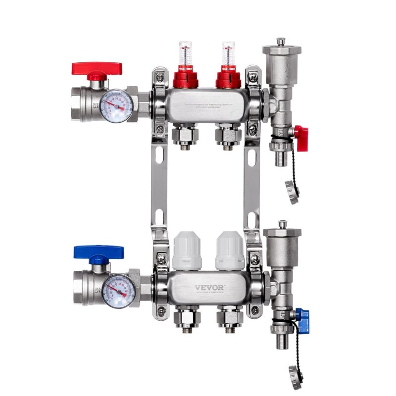 2-Branch Radiant Heat Manifold, 1,27 cm, 5 L