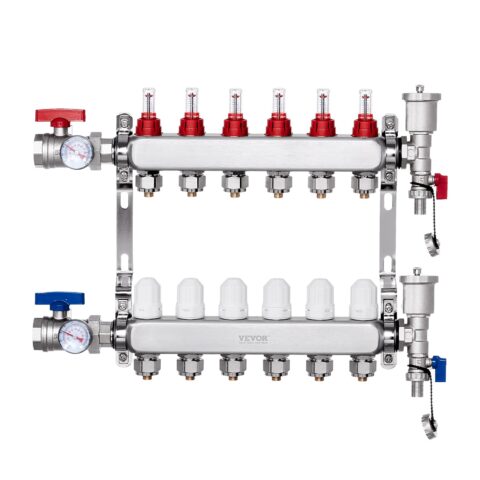 6-Branch Radiant Heat Manifold, 1,27 cm, 5 L