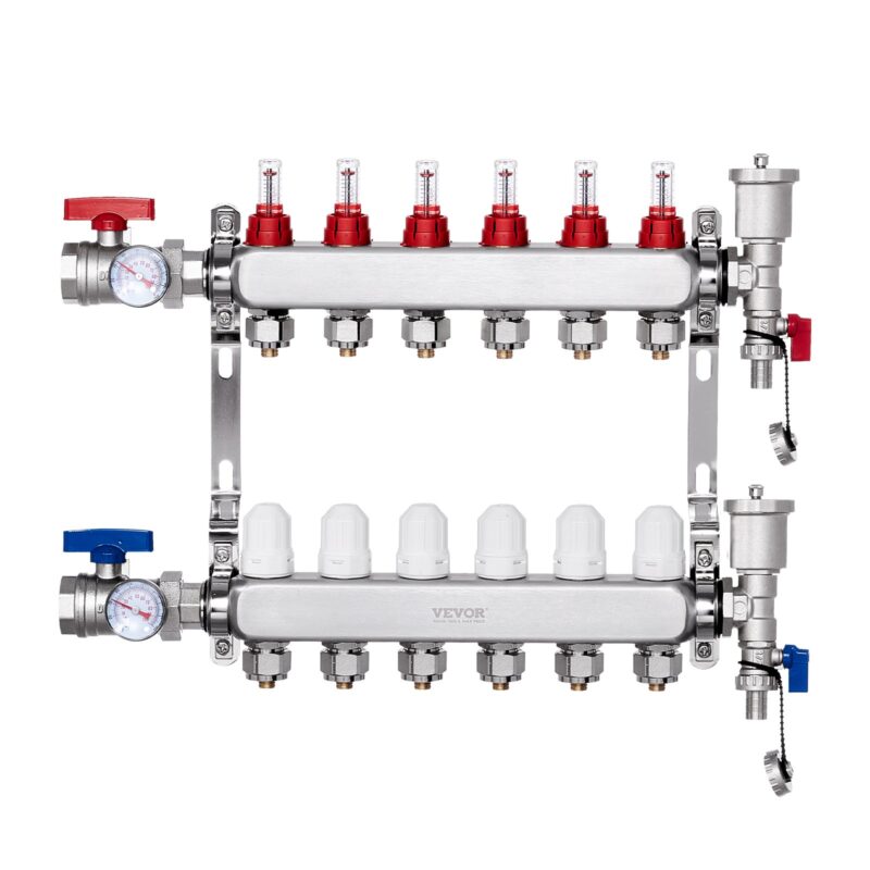 6-Branch Radiant Heat Manifold, 1,27 cm, 5 L