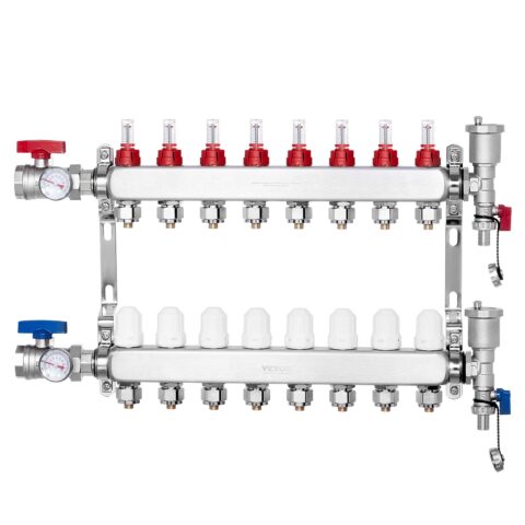 8-Branch Radiant Heat Manifold, 1,27 cm, 5 L
