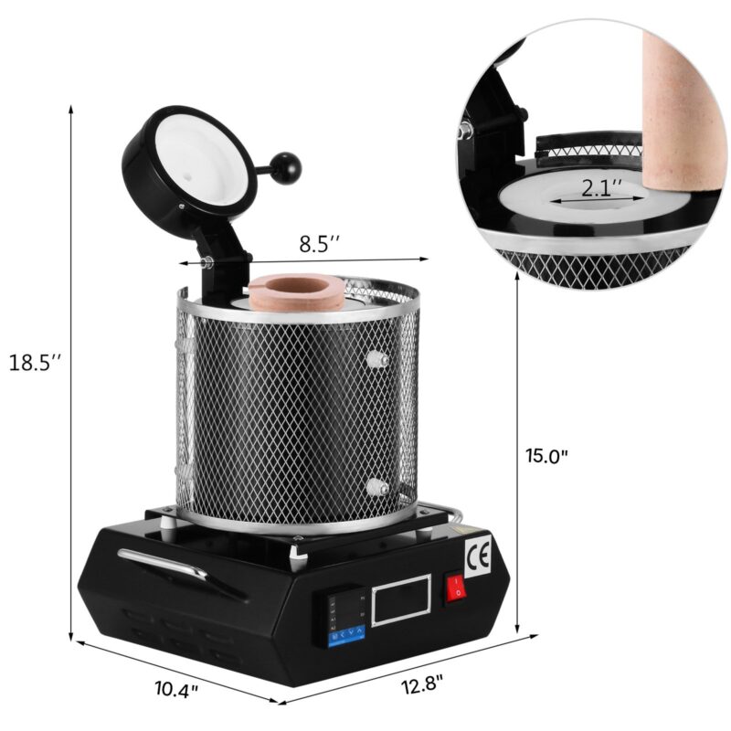 VEVOR Kulla sulatusahi, 1350 W, 1 kg, 9,3 kg