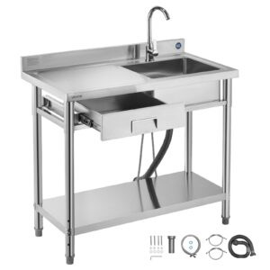 VEVOR Roostevabast terasest köögikraanikauss, 1000 x 500 x 940 mm, 100 cm — pilt 1