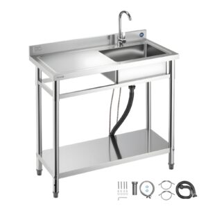 VEVOR Roostevabast terasest köögikraanikauss, 1000 x 500 x 940 mm, 62 cm — pilt 1